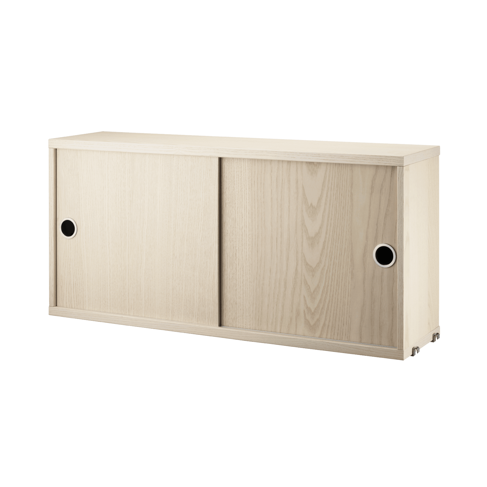 Cabinet with sliding doors w78 x d20 x h37 cm Ash