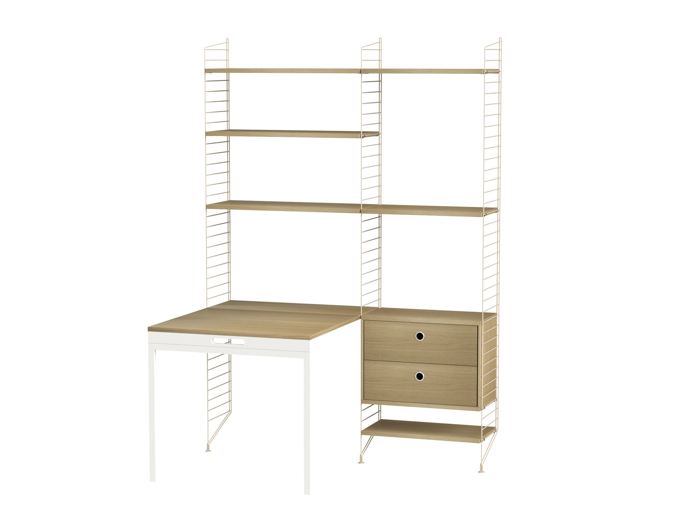 Workspace E Beige/Oak