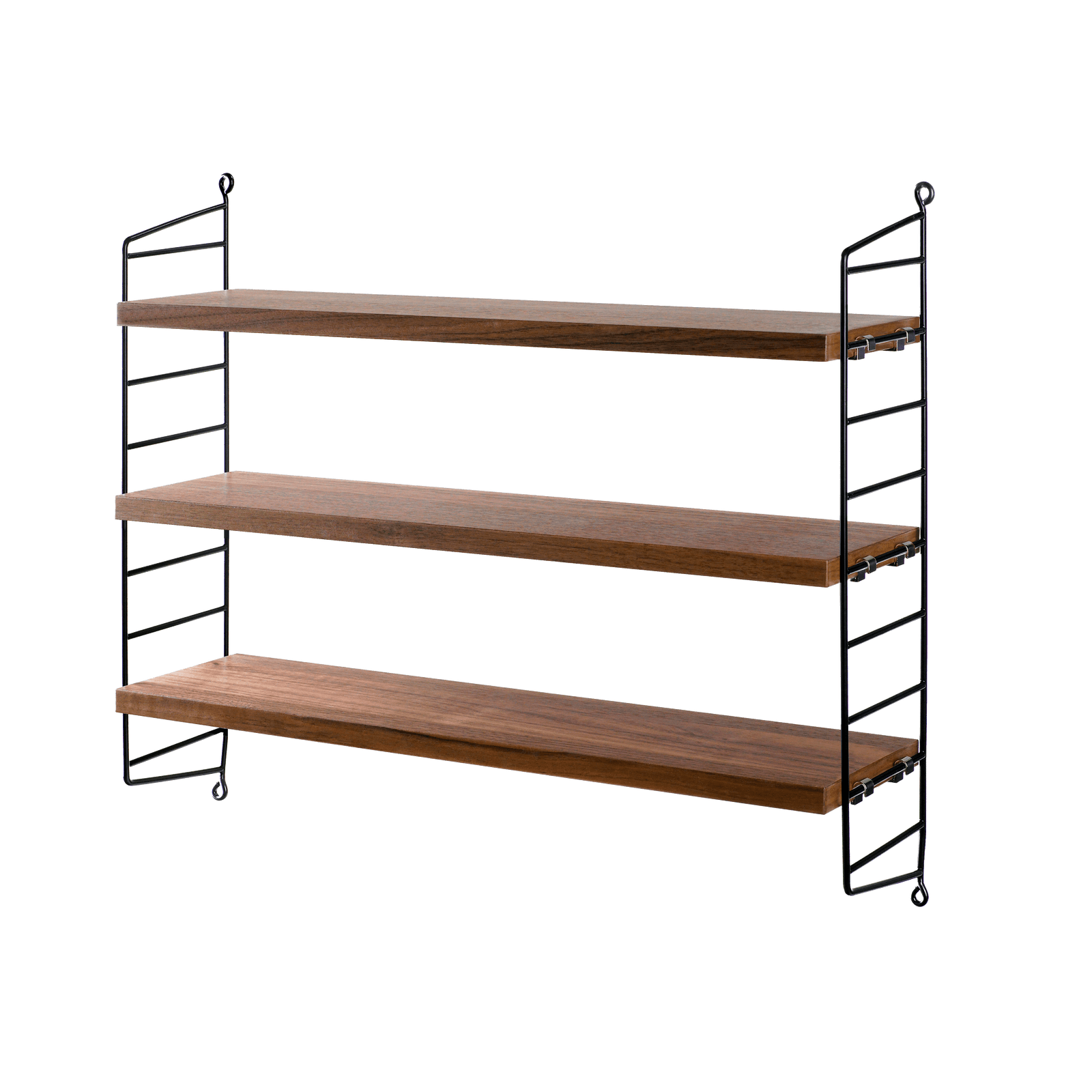 String® Pocket is sold as a complete shelf but is equally flexible as String® System. String® Pocket invites creativity and personality where you can combine two or three String® Pocket shelves into one larger shelf. Mix and match different colours and wooden alternatives to suit your style and preferences. Since the shelf is neat and practical it fits equally well as a nightstand as an extra shelf in your hallway. String® Pocket is sold as one complete unit containing two wire panels, height 50 cm, and three shelves, width 58 cm and depth 15 cm.