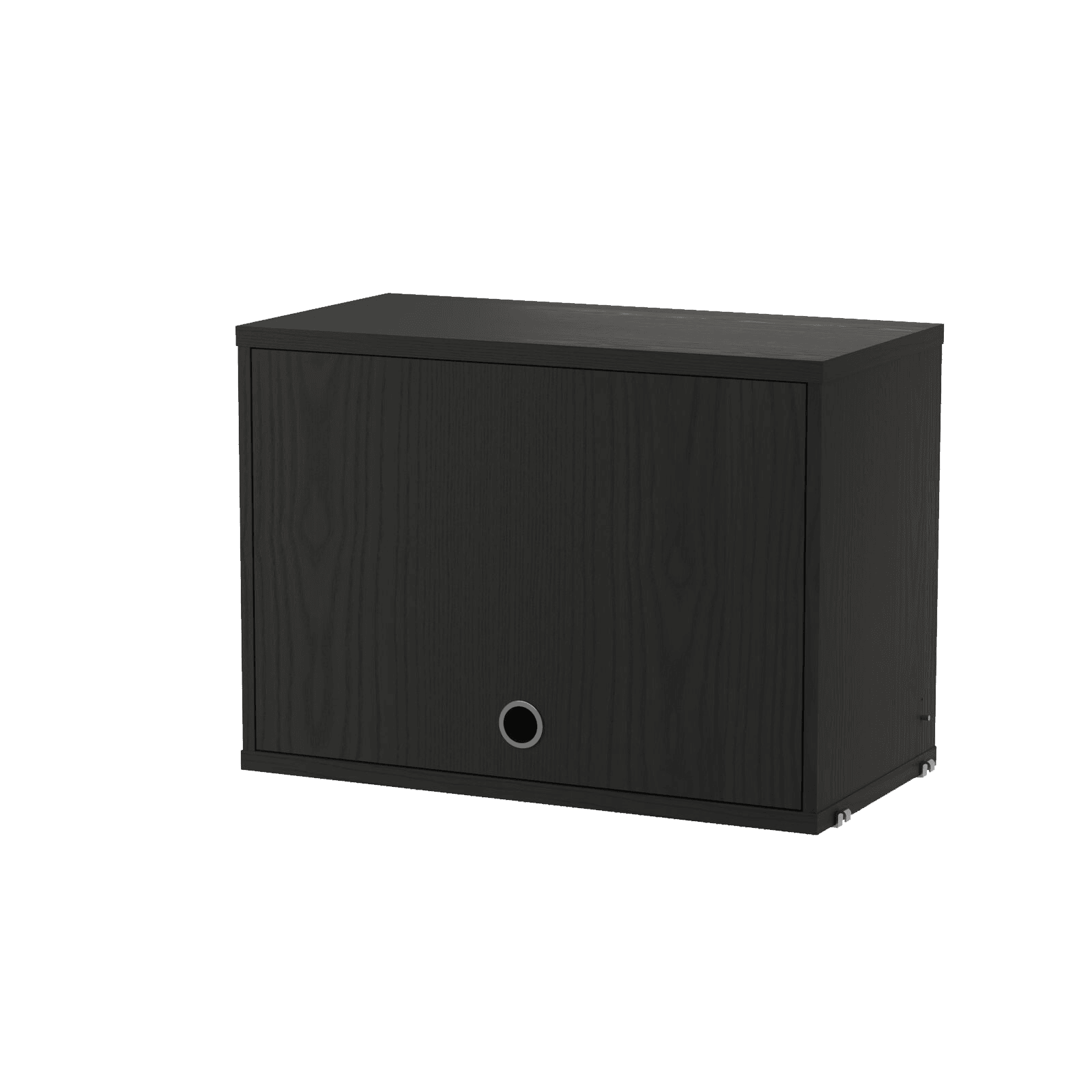 Cabinet with flip door w58 x d30 x h42 cm Black stained ash