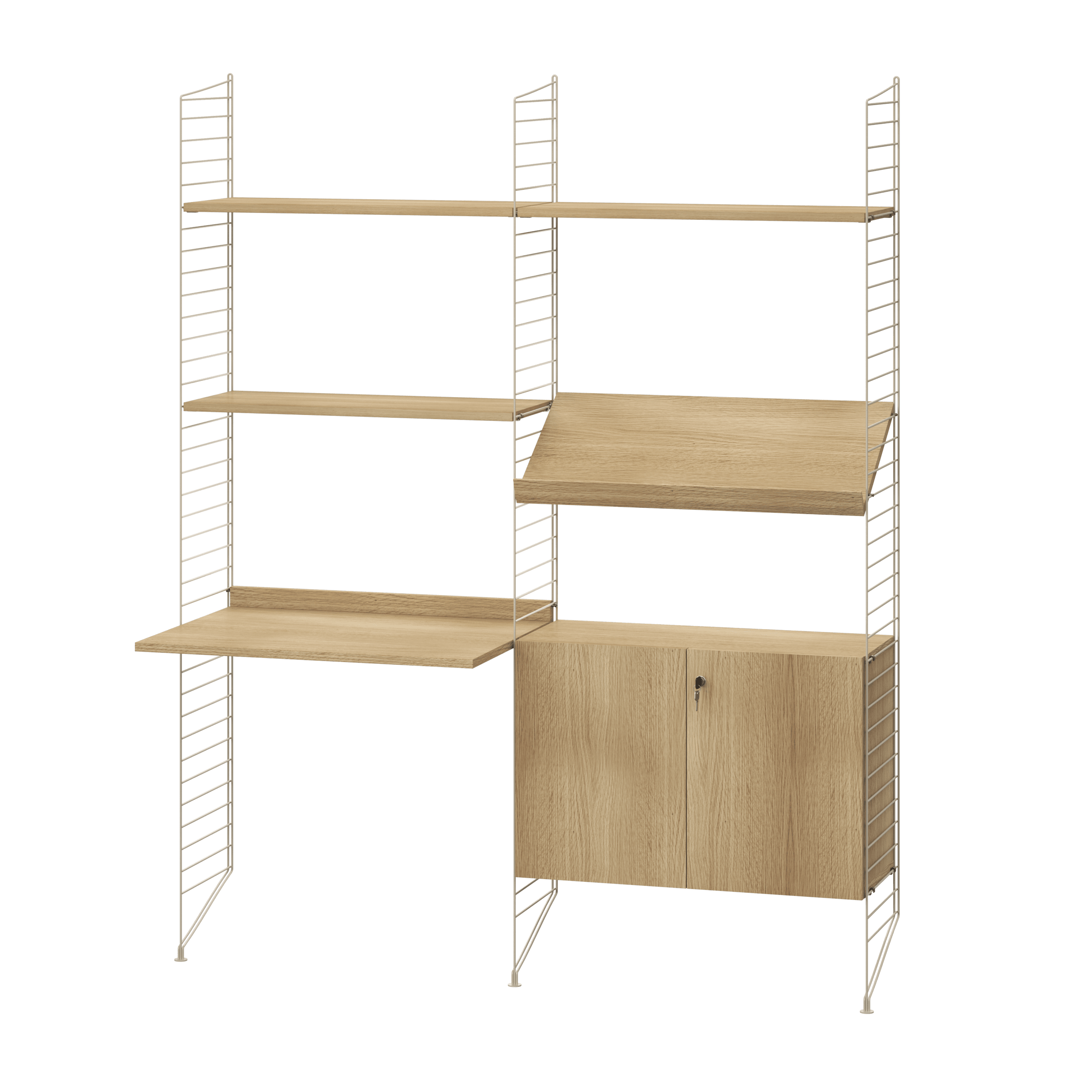 Workspace I Beige/Oak