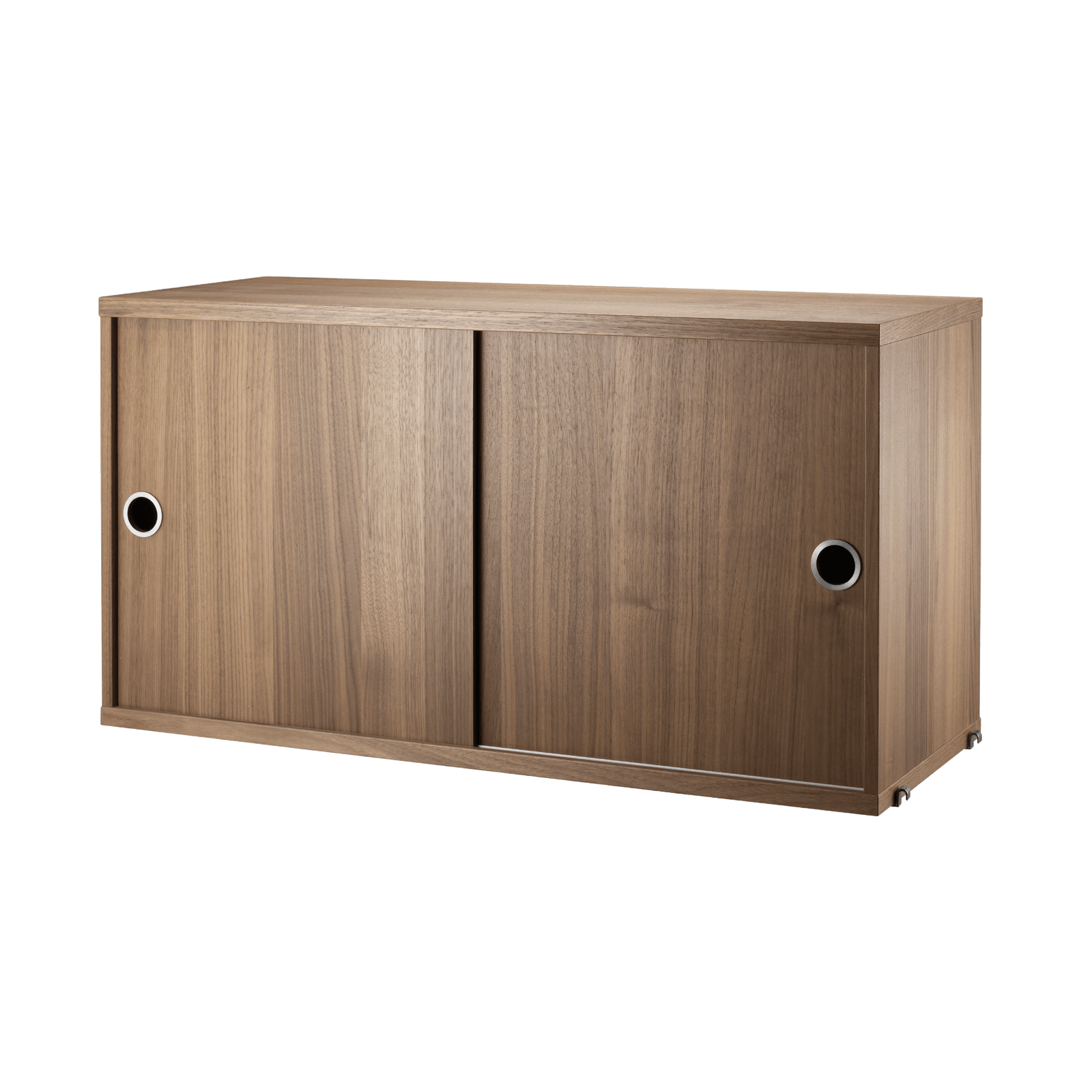 Cabinet with sliding doors w78 x d30 x h42 cm Walnut