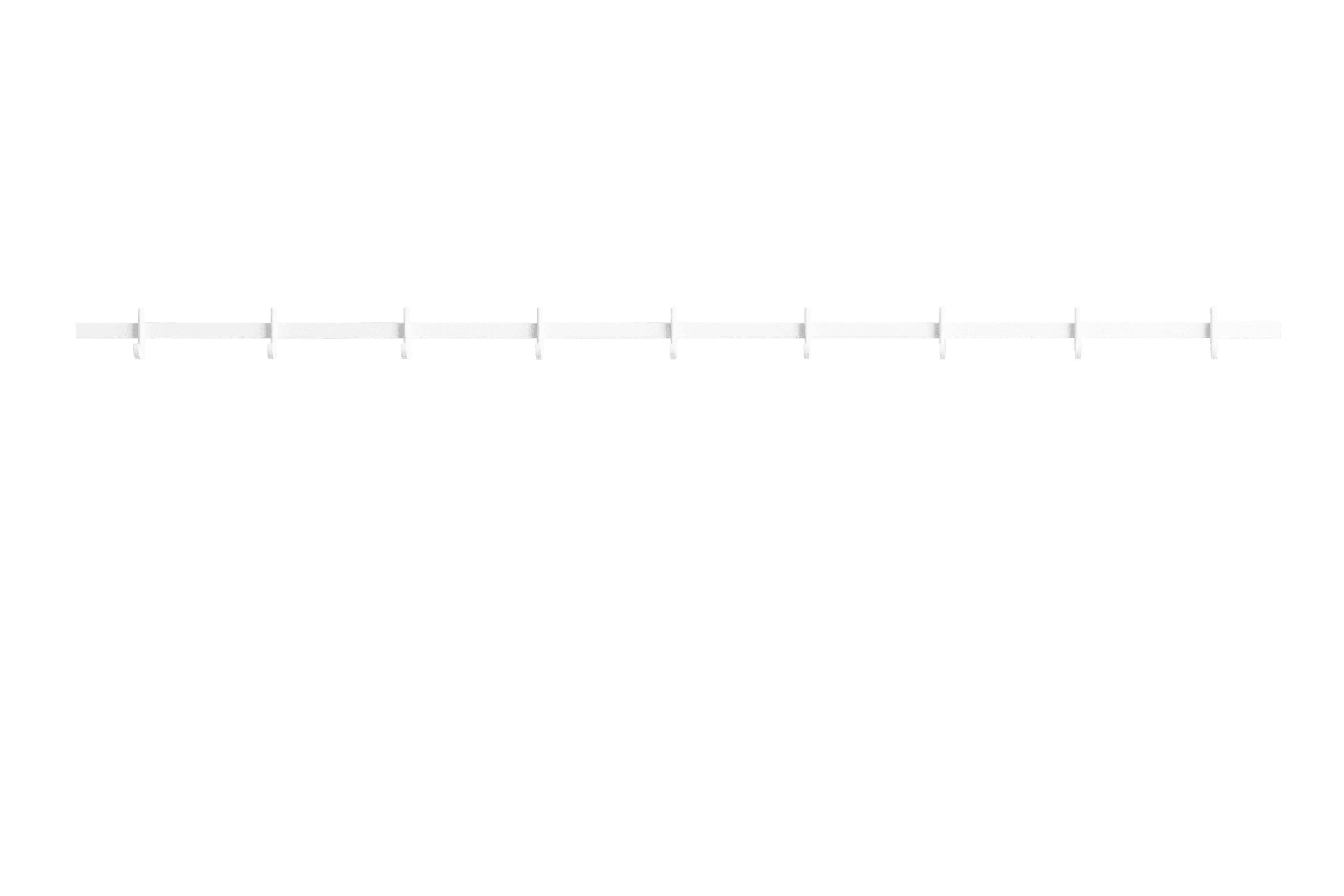 Hook rail, large w123 x h5.2 cm White