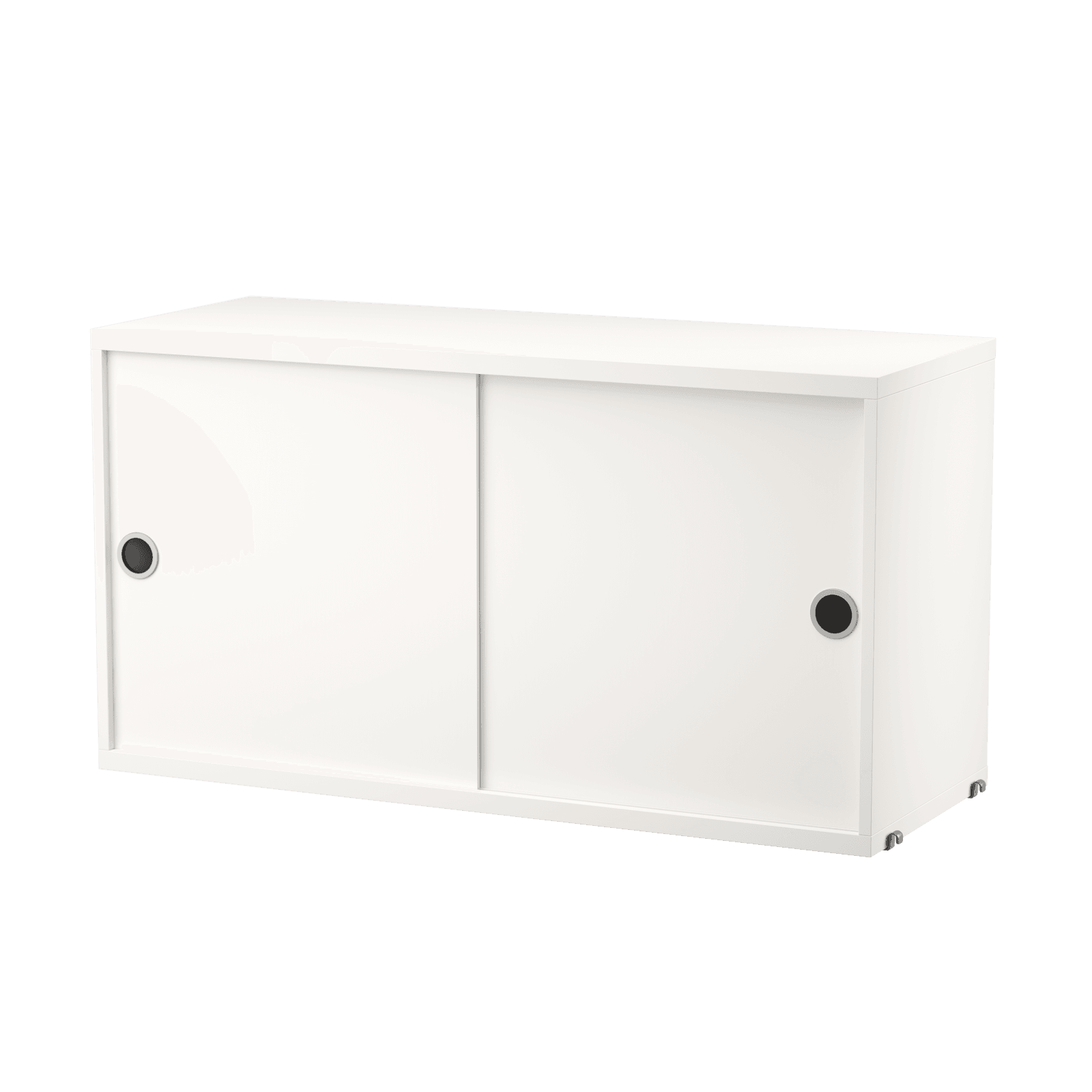Cabinet with sliding doors w78 x d30 x h42 cm White