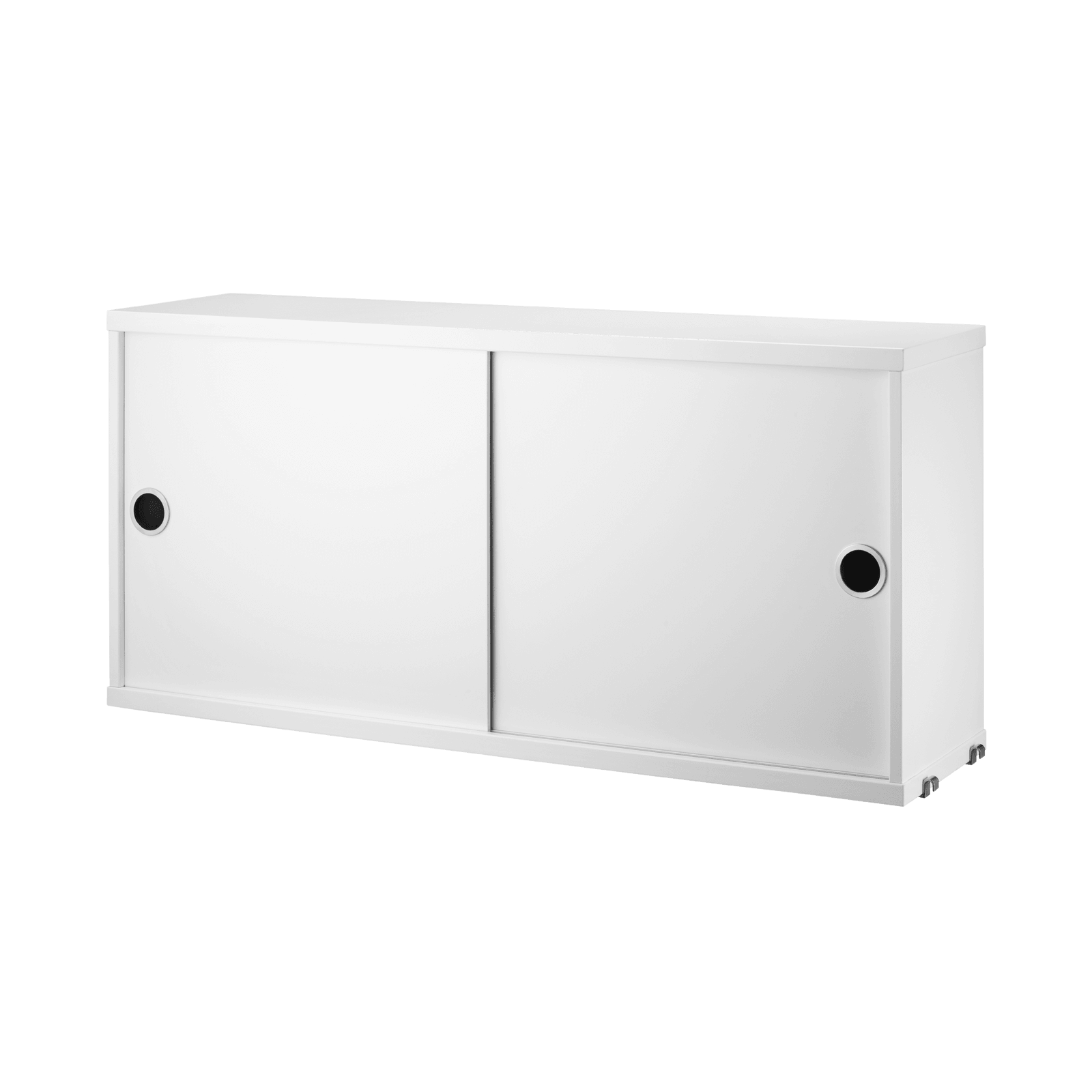 Cabinet with sliding doors w78 x d20 x h37 cm White