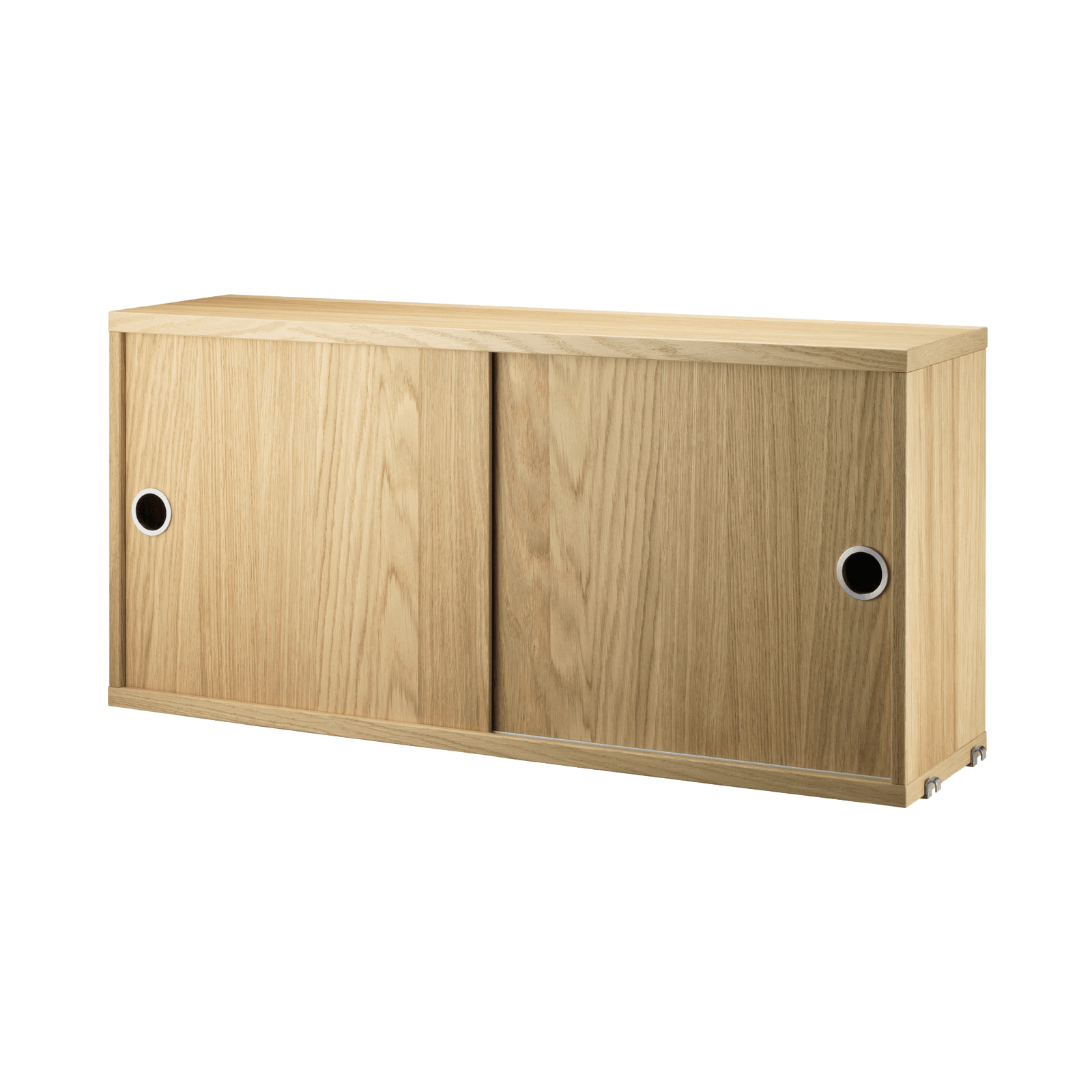 Cabinet with sliding doors w78 x d20 x h37 cm Oak
