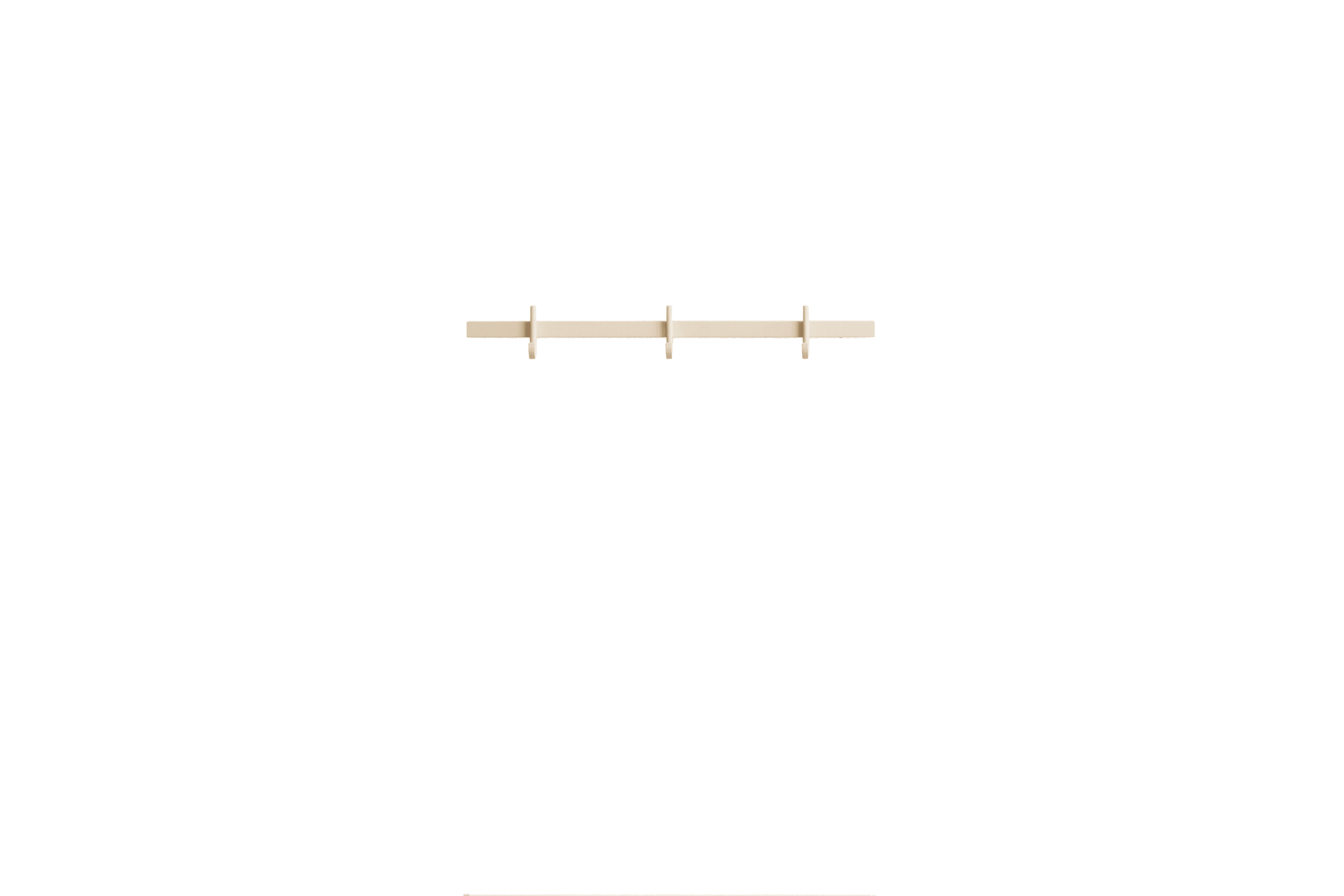 Hook rail, small w41 x h5.2 cm Ash