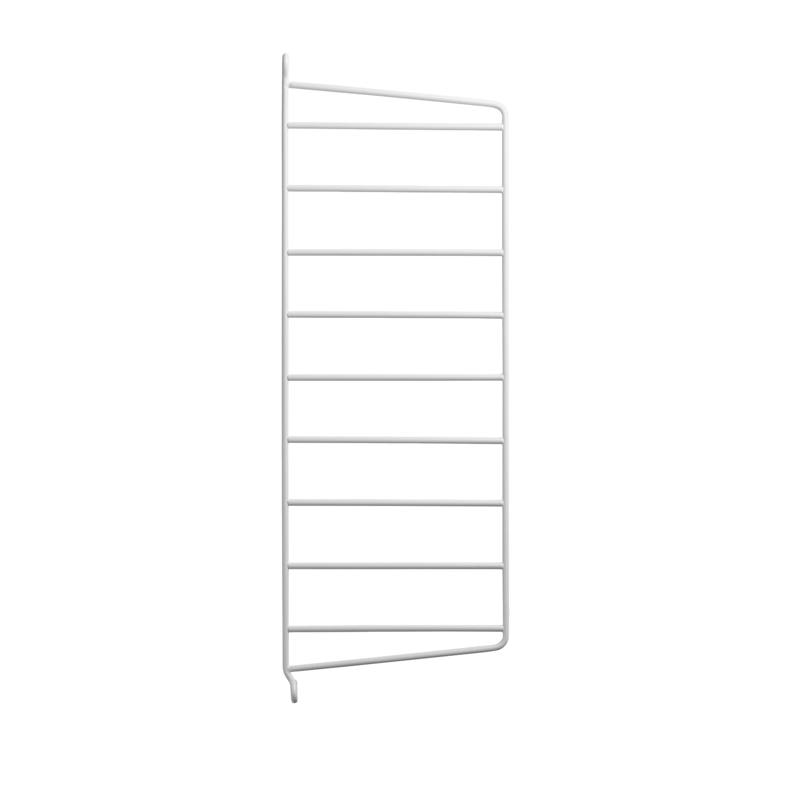 The wall panels are available in two heights, 50 and 75 cm, along with two depths, 20 and 30 cm. The panels are the base when building your string shelf. When the panels are decided you can start adding products from String® System. Choose among different shelves and cabinets. The wall panels are mounted onto a wall and do not touch either the floor or ceiling, which makes the whole shelf easy to adapt to any room. Make your shelf even more functional and unique by adding organizers or hooks, which all are placed on the panel’s threads. The panels come in two different packaging’s, either with one wall panel or two wall panels.