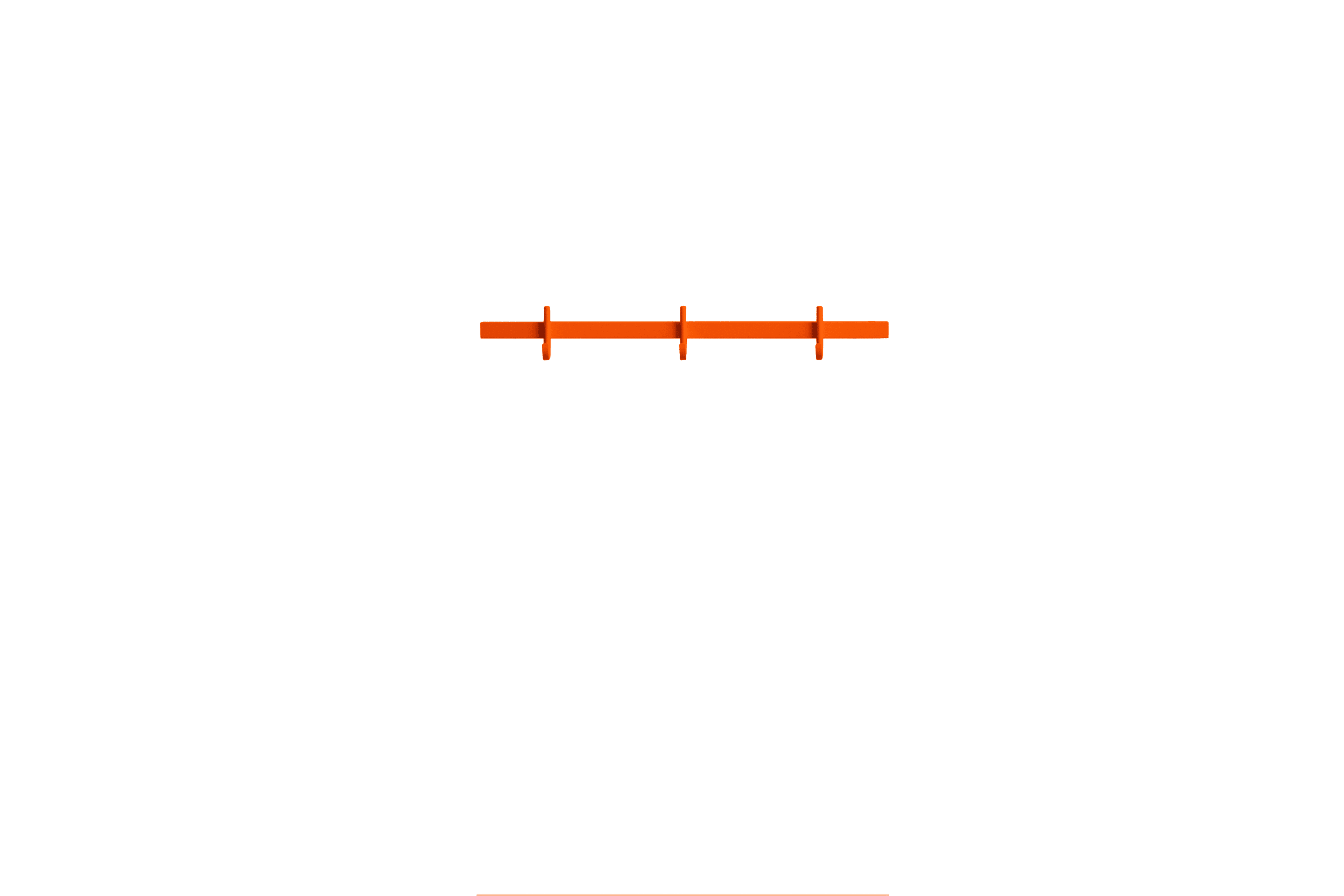 Hook rail, small w41 x h5.2 cm Orange