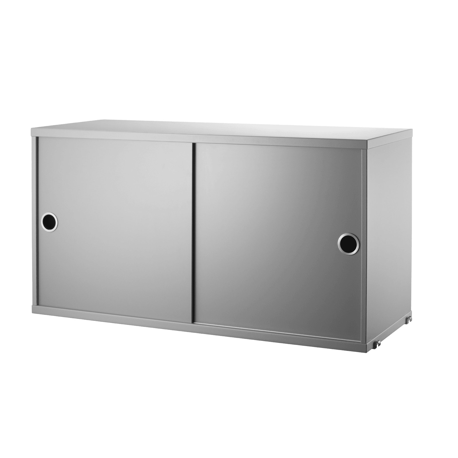 Cabinet with sliding doors w78 x d30 x h42 cm Grey