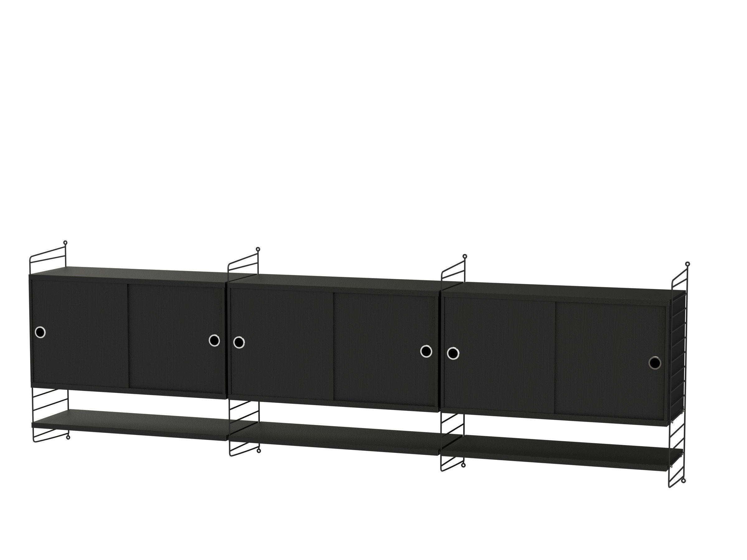 Living room E Black/Black stained ash