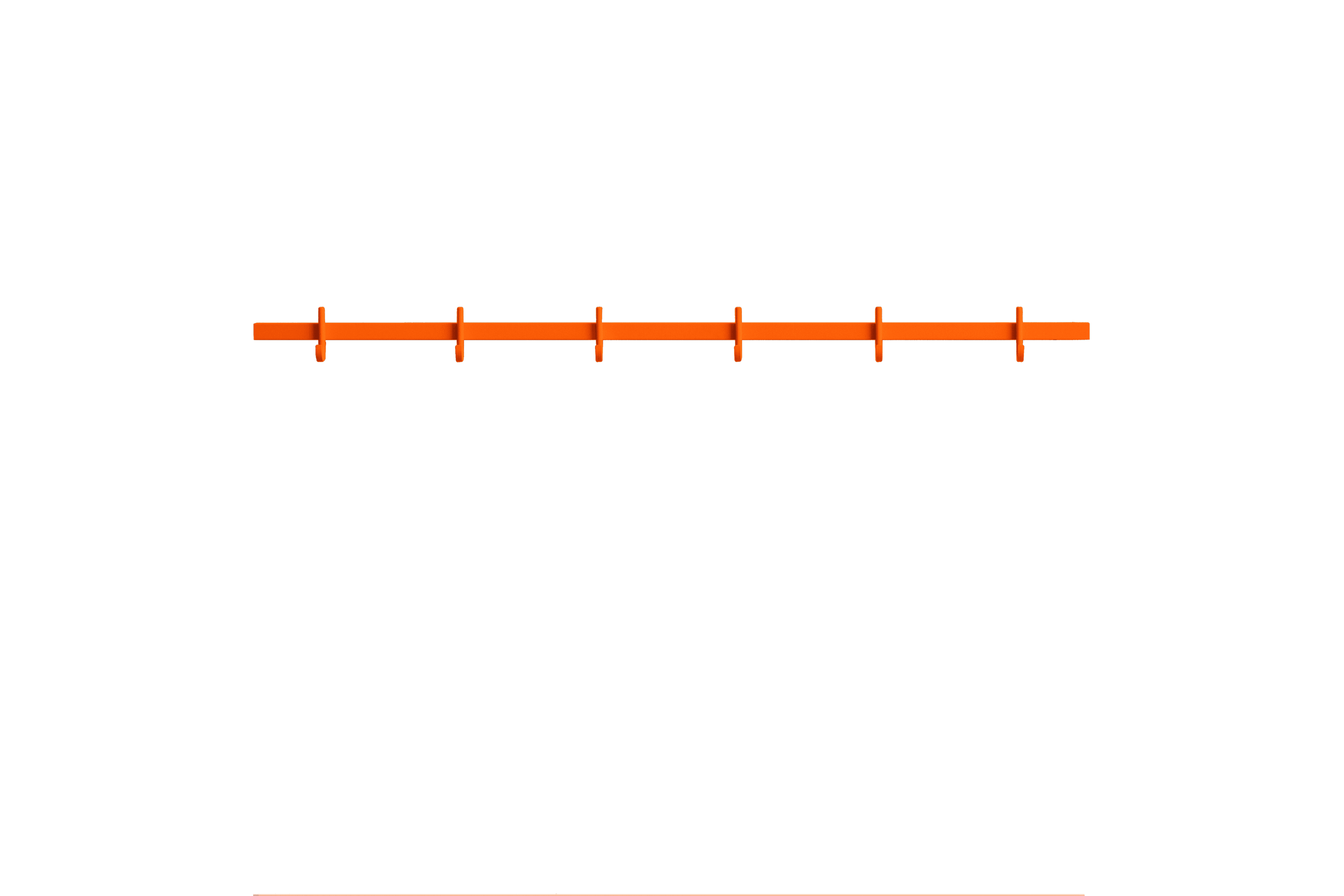 Hook rail, medium w82 x h5.2 cm Orange