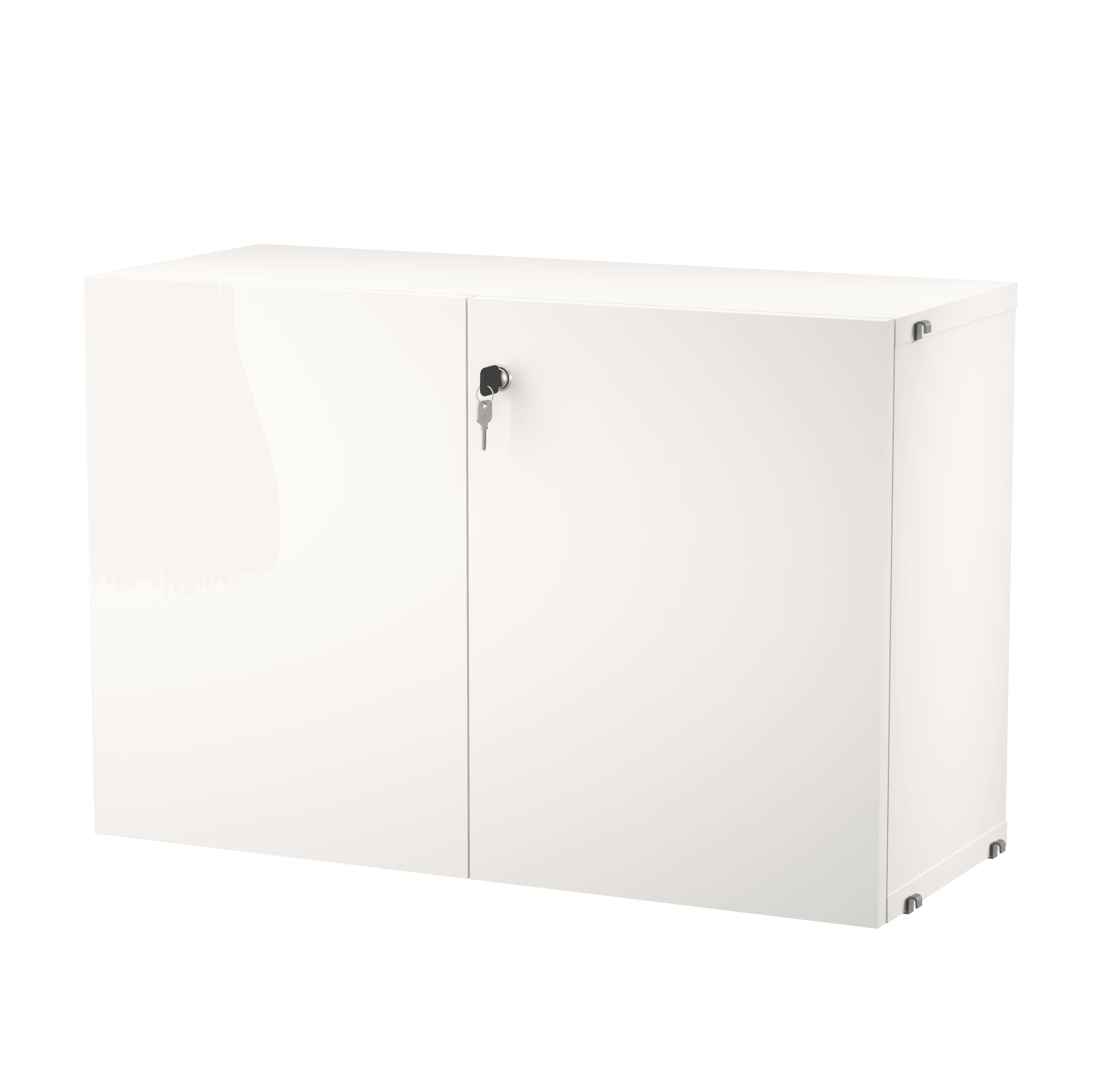 Cabinet with lock w78 x d32.2 x h52 cm White