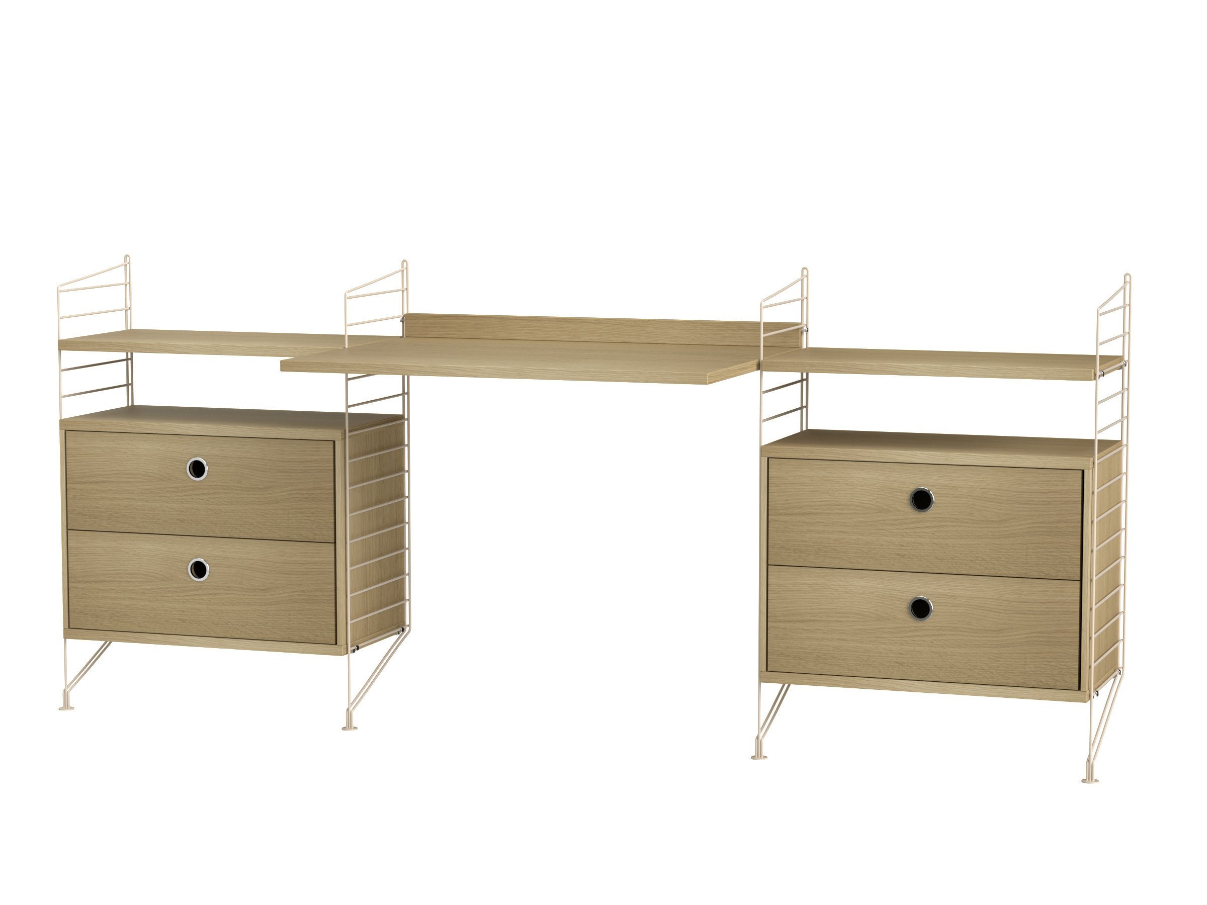 Workspace C Beige/Oak