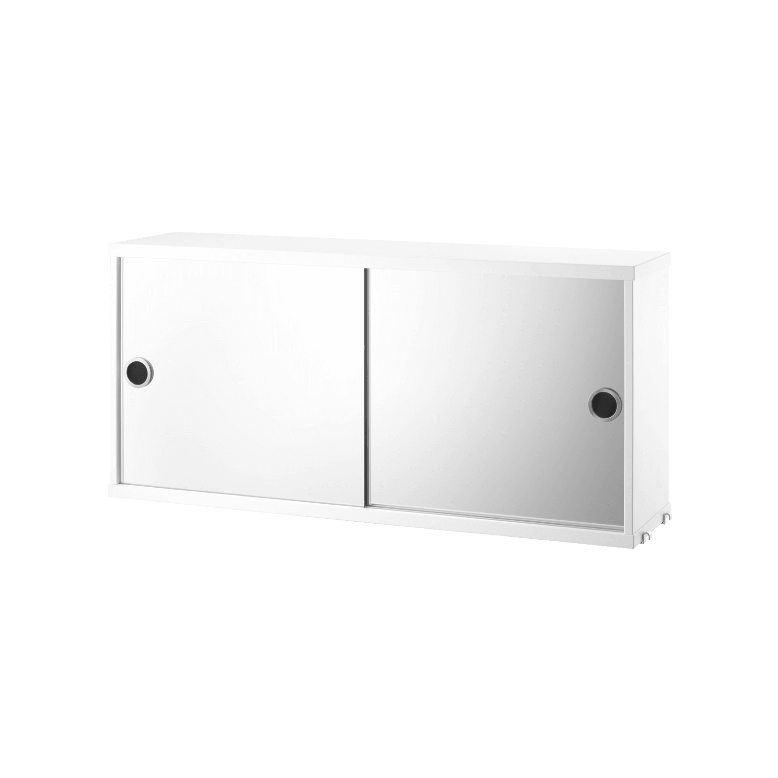 Cabinet with sliding mirror doors w78 x d20 x h37 cm White