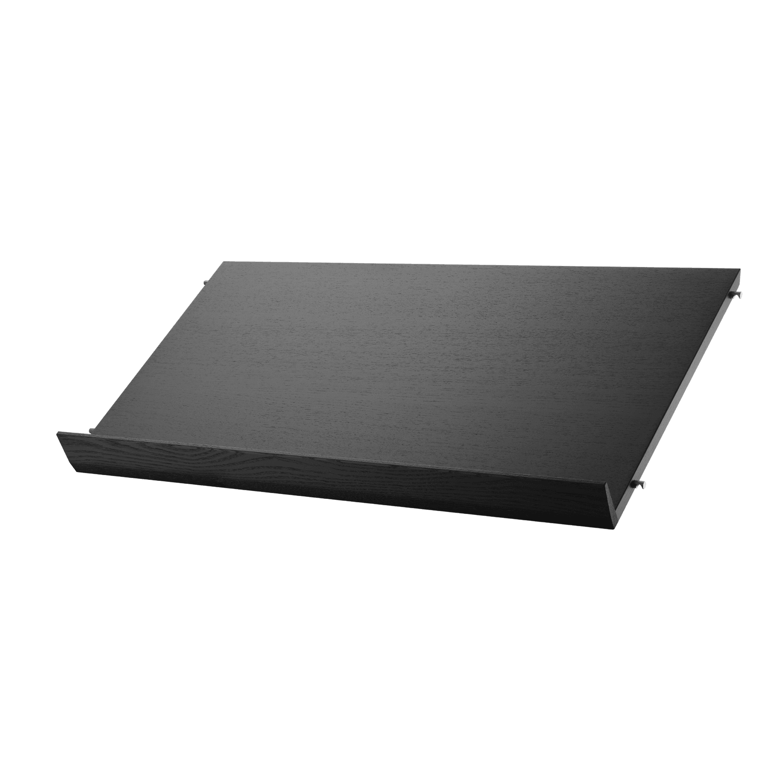 Magazine shelves solid w78 x d30 x h15 cm Black stained ash