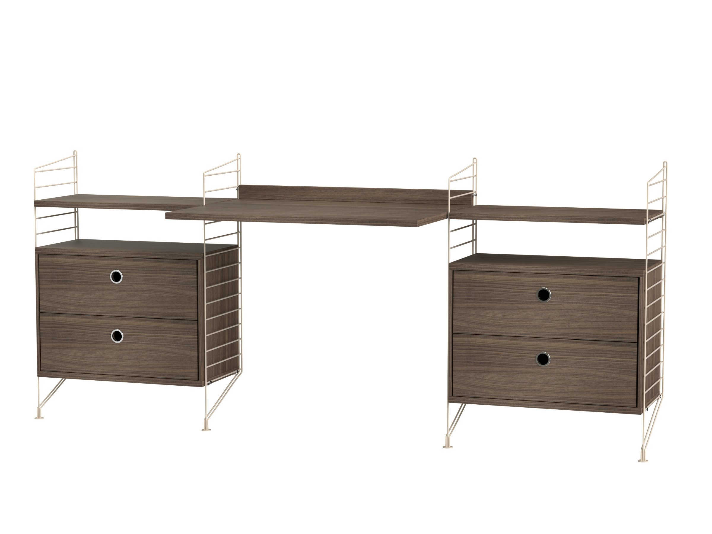 Workspace C Beige/Walnut