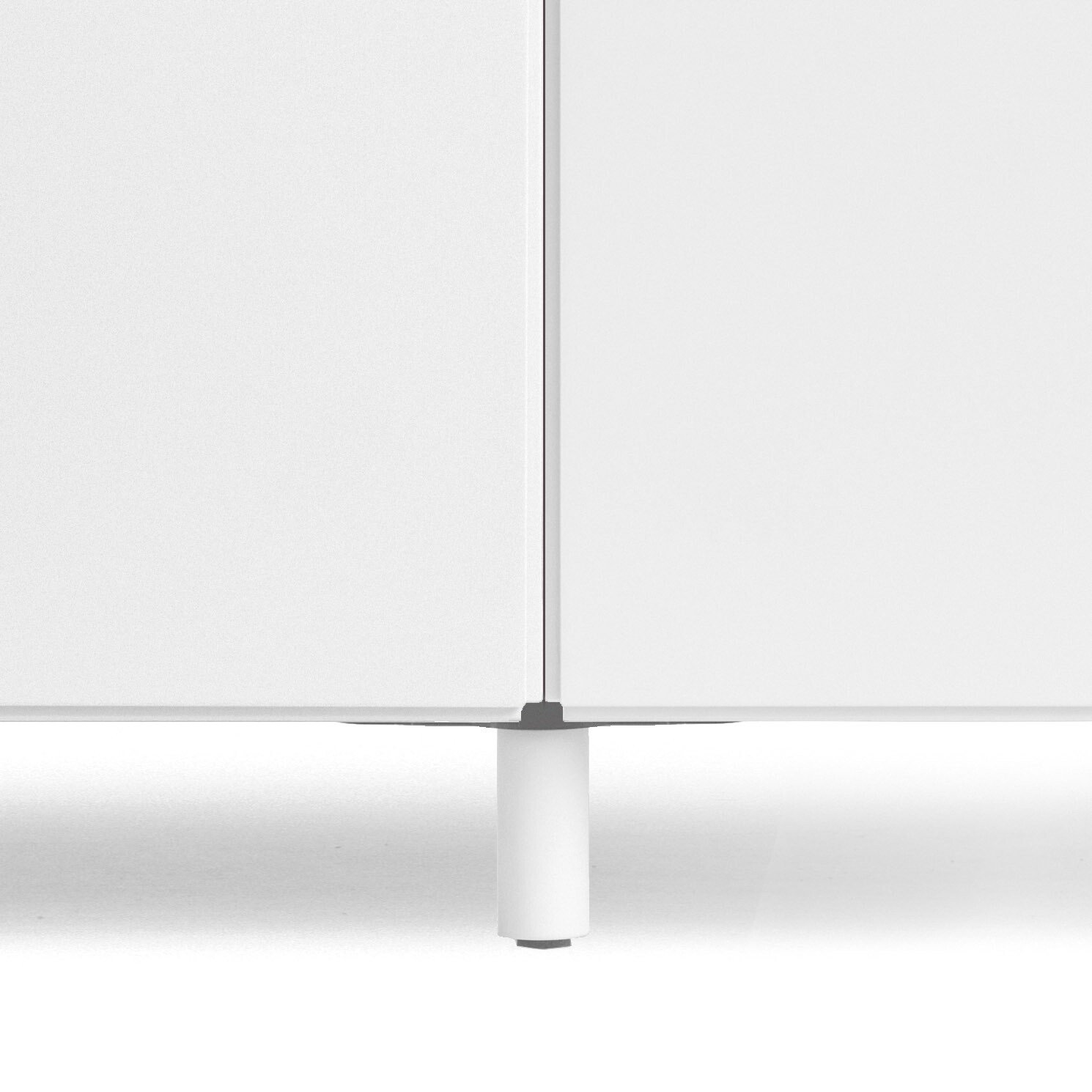 Low Chest of Drawer from Relief with four drawers. All units from Relief can easily be connected. With five colours and three sizes, you can create multiple unique Relief combinations. The back of Relief is as beautifully designed as the front, making placement creative and fun. The dimensions are w123 x d41 x h46.6 cm. Each drawer's inner dimensions are w54 x d36.3 x h17 cm. Relief is delivered unassembled.