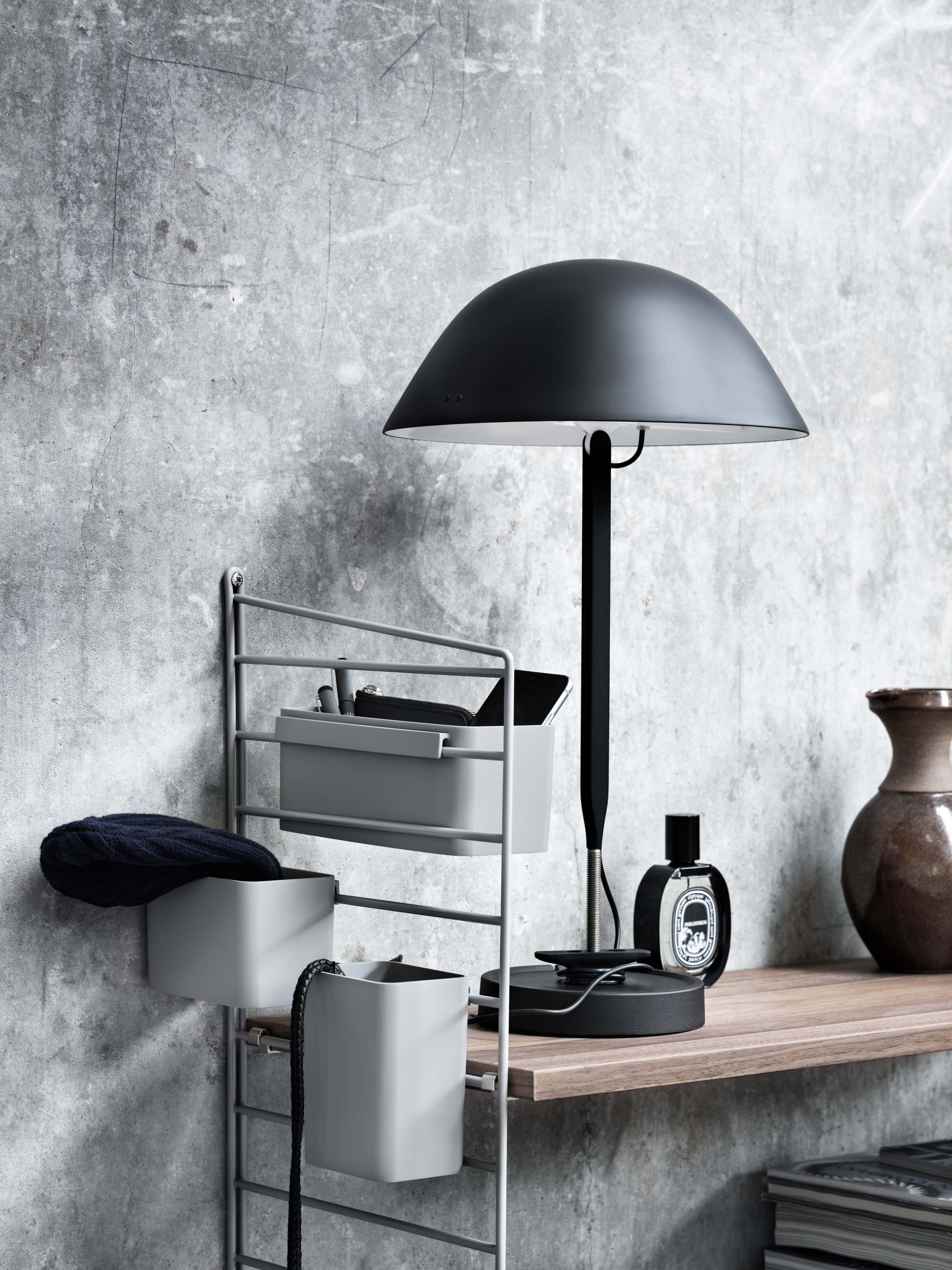 The wall panels are available in two heights, 50 and 75 cm, along with two depths, 20 and 30 cm. The panels are the base when building your string shelf. When the panels are decided you can start adding products from String® System. Choose among different shelves and cabinets. The wall panels are mounted onto a wall and do not touch either the floor or ceiling, which makes the whole shelf easy to adapt to any room. Make your shelf even more functional and unique by adding organizers or hooks, which all are placed on the panel’s threads. The panels come in two different packaging’s, either with one wall panel or two wall panels.