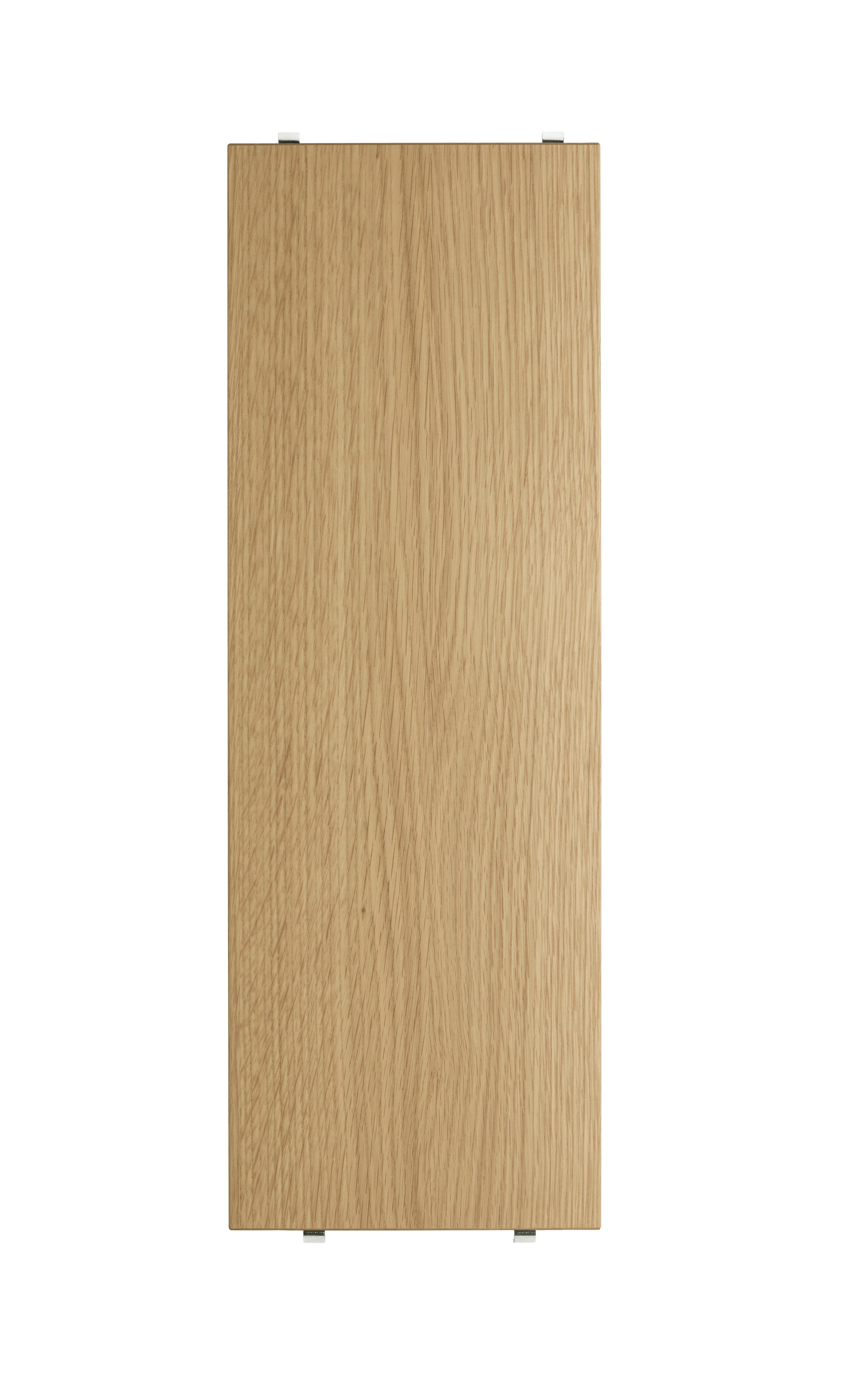 The wooden shelves are available in two widths, 58 and 78 cm, along with two depths, 20 and 30 cm. The shelves fit into wire and plex panels from String® System if the shelves and panels have the same depth. The shelves are flexible and easy to move around to meet your preferences. Create a monochrome shelf or mix shelves in different colours and types of wood. Each packaging contains three shelves and brackets.