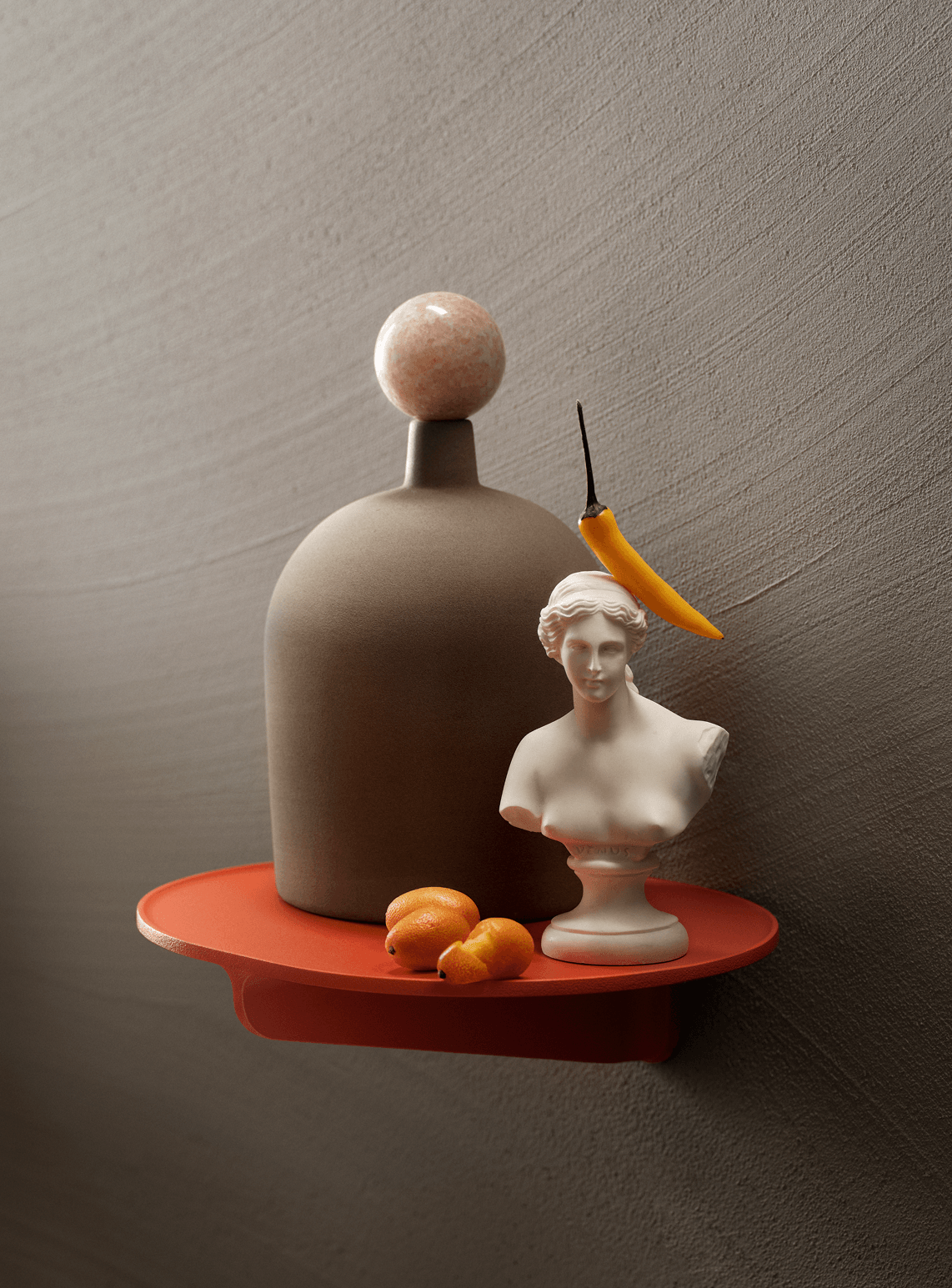 Museum NM&.045 is a console shelf in aluminum. It was originally designed for the Swedish Nationalmuseum where it holds works of art in the museum’s café and restaurant for the visitors to view. The shelf fits just as well as a bedside table or as an extra table in your hallway where you can either place keys and such or a beautiful vase. The shelf has the following dimensions: w28 x d24 x h8 cm.